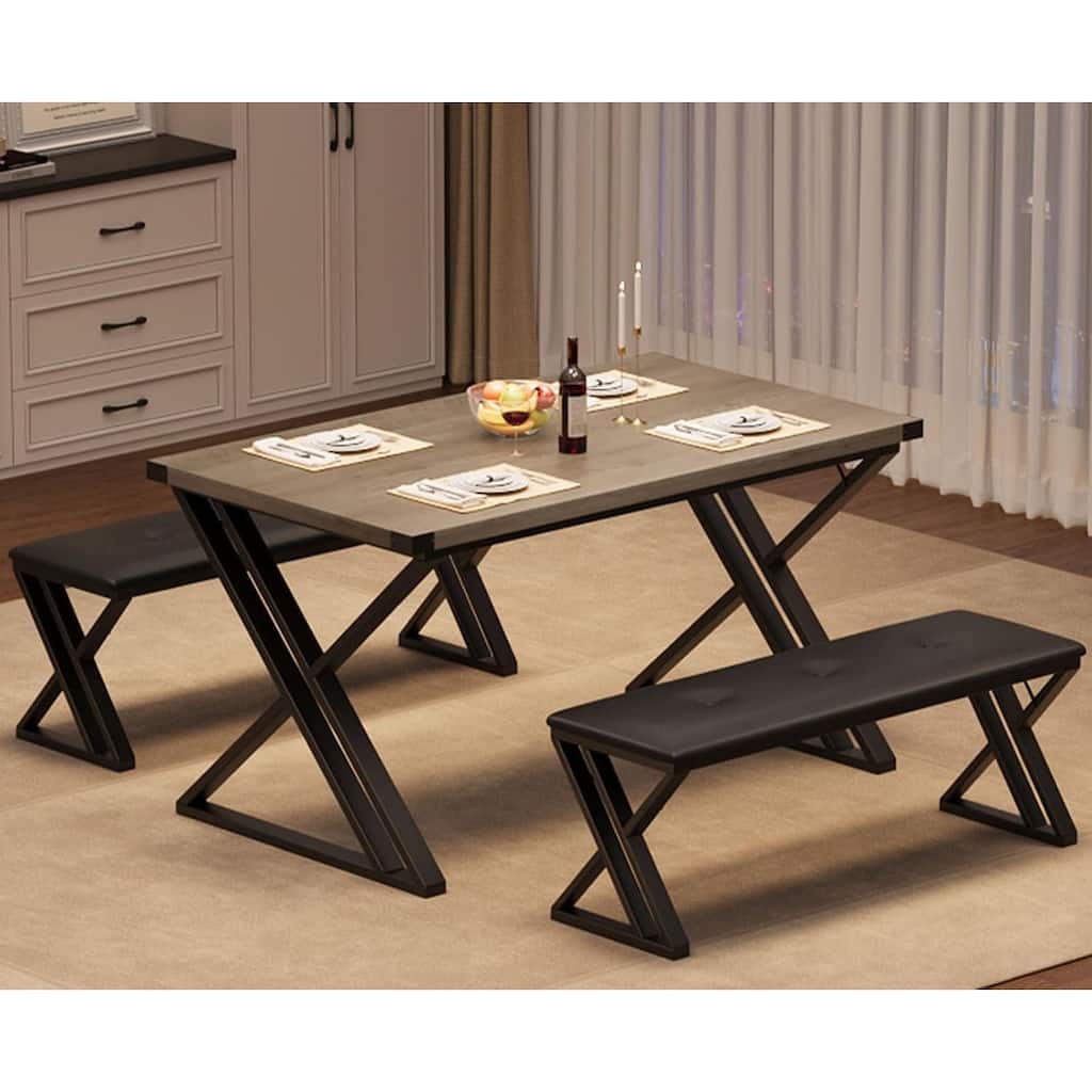Dining Table with 2 Benches