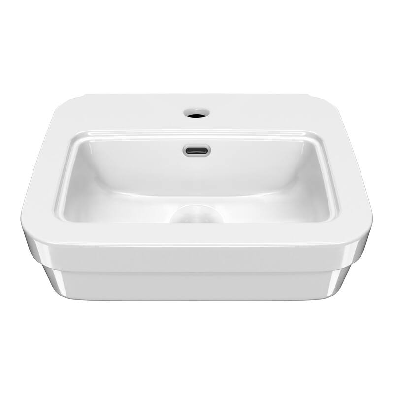 Whitehaus B-EVO15 20-7/8" Rectangular Vitreous China Wall Mounted