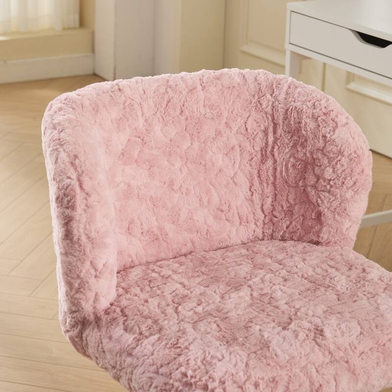 Furniture Office Chair,Artificial Home Office Chair with Metal Base,Adjustable Desk Chair Swivel Office Chair,Vanity Chair