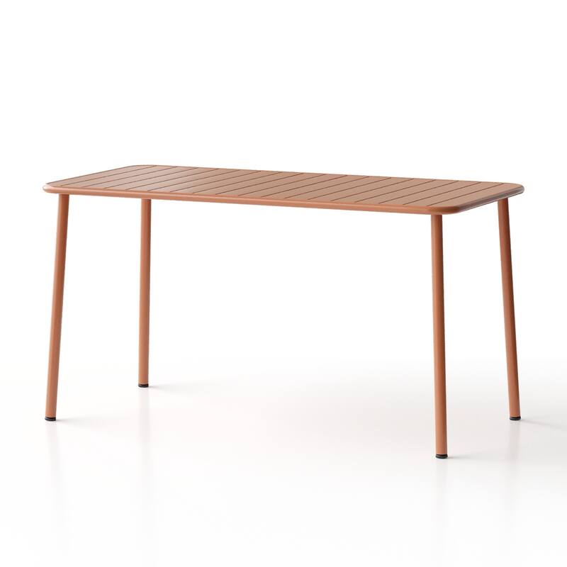 Long Table Outdoor Dining Table Villa Courtyard Balcony Table Outdoor Leisure Table Simple Garden Waterproof Table - Claret Red
