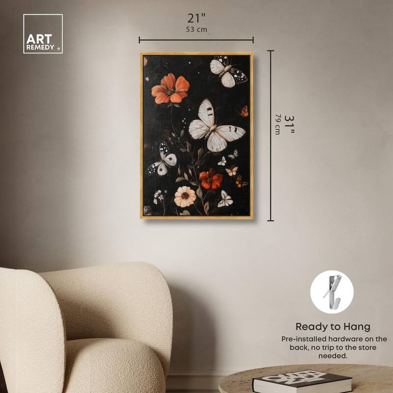 Butterfly Wing Patterns Canvas by Art Remedy