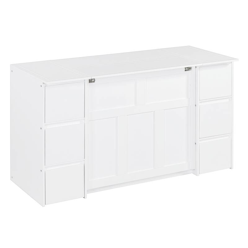 Murphy Bed with Drawers, Cabinets, USB Ports
