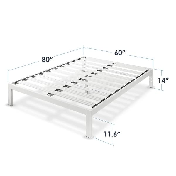 dimension image slide 1 of 6, Titan C Heavy Duty Steel Platform Bed By Crown Comfort