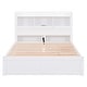 preview thumbnail 11 of 32, Full Size Storage Platform Bed with Trundle and Pull-Out Shelves, White