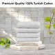 preview thumbnail 9 of 10, CTT Arsenal %100 Turkish Cotton White Bath Towel Set of 4 - 27" x 54"