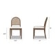 preview thumbnail 3 of 15, Panama 18" Curved Cane Rattan Boucle Upholstered Dining Chair (Set of 2)