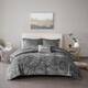 Isabel Velvet Comforter Set by Intelligent Design - Grey - Full - Queen