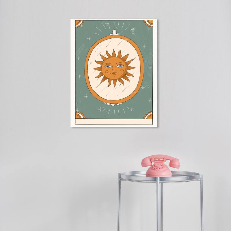 Wynwood Studio Canvas Fantasy and Sci-Fi Sun in the Mirror Gold Wall Art Canvas Print - 16 x 20