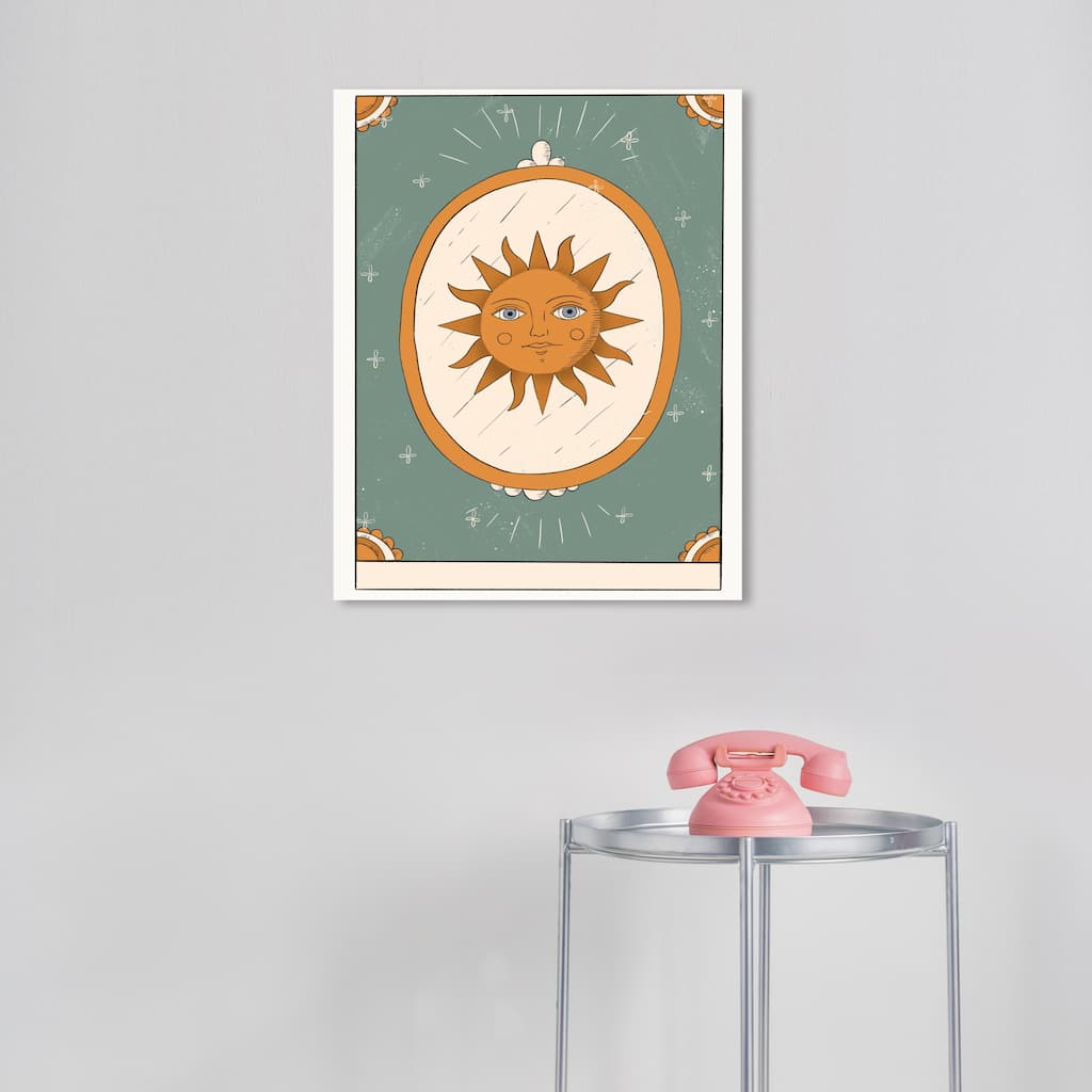 Wynwood Studio Canvas Fantasy and Sci-Fi Sun in the Mirror Gold Wall Art Canvas Print