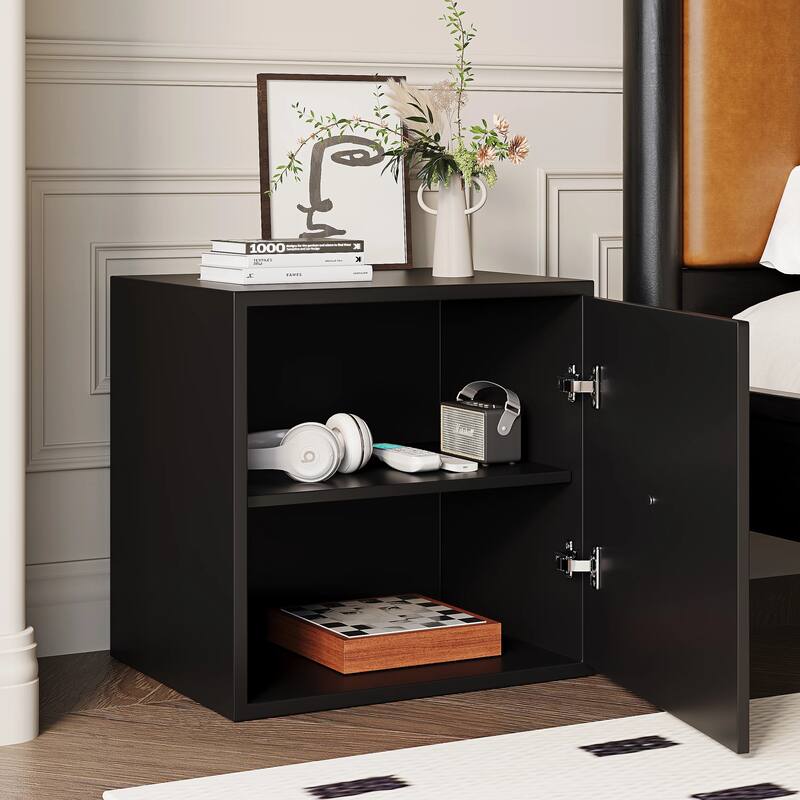 19.6'' W Nightstand With Storage, Bedside Table, Accent Cabinet With Door