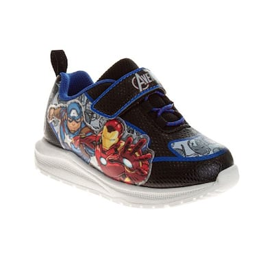 Marvel Avengers, Iron Man, Captain America Boys' Light Up Sneakers (Toddler/Little Kids)