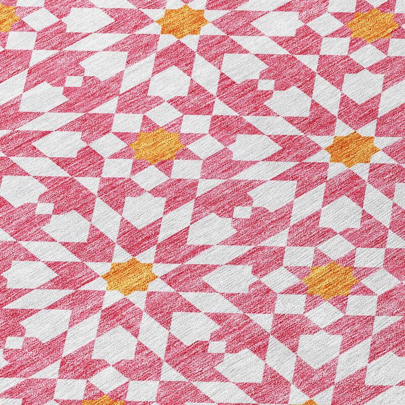 HomeRoots Floral Medallion Transitional Rectangle Outdoor Rug
