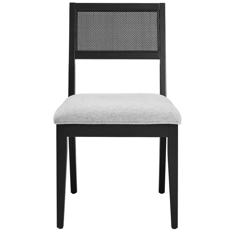 Nimba Faux Rattan Fabric Dining Chairs Set of 2
