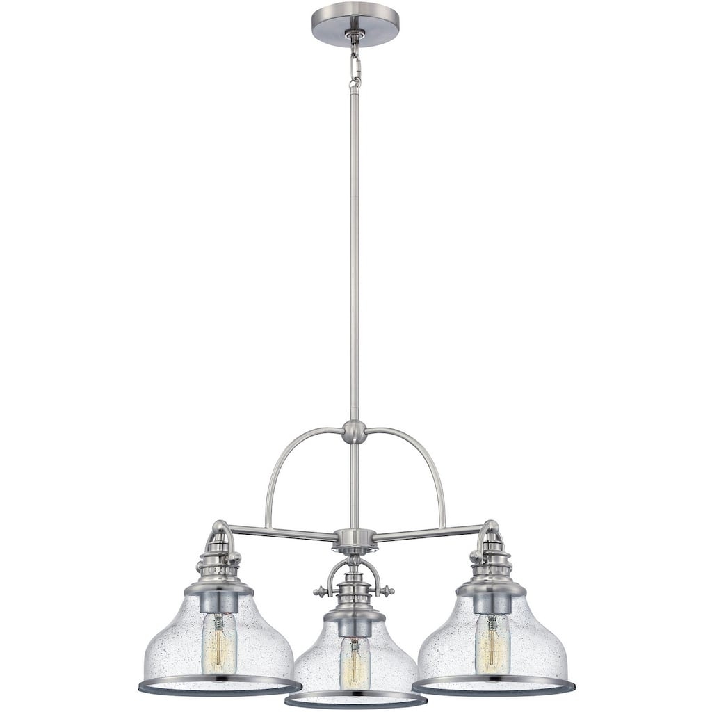 Quoizel Grant 3-Light Chandelier in Brushed Nickel