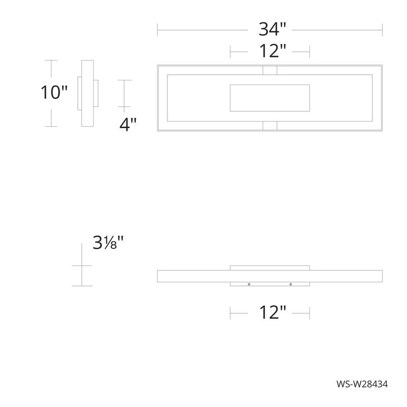 Boxie 10in LED Outdoor Wall Light 3000K in Black with Brushed Nickel