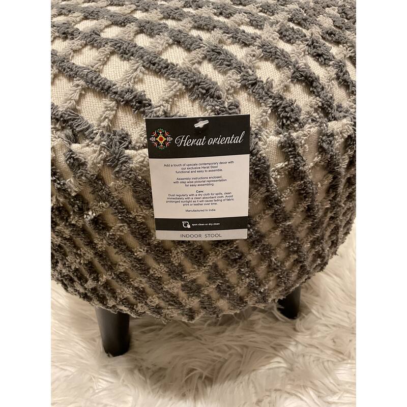 HERAT ORIENTAL Handmade Contemporary Upholstered Stools
