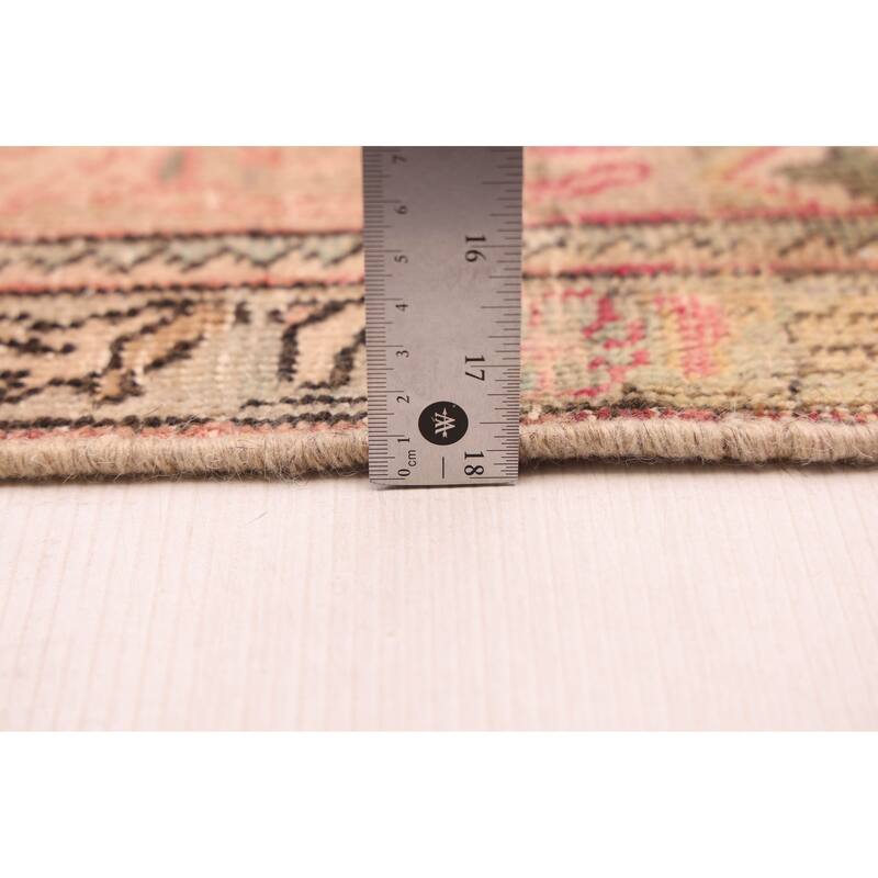 ECARPETGALLERY Hand-knotted Antalya Vintage Light Red Wool Rug - 6'7 x 9'6