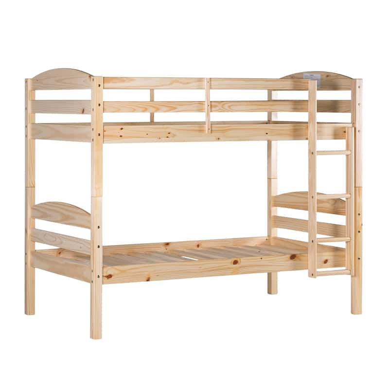 Walker Edison Solid Wood Convertible Twin-over-Twin Bunk Bed