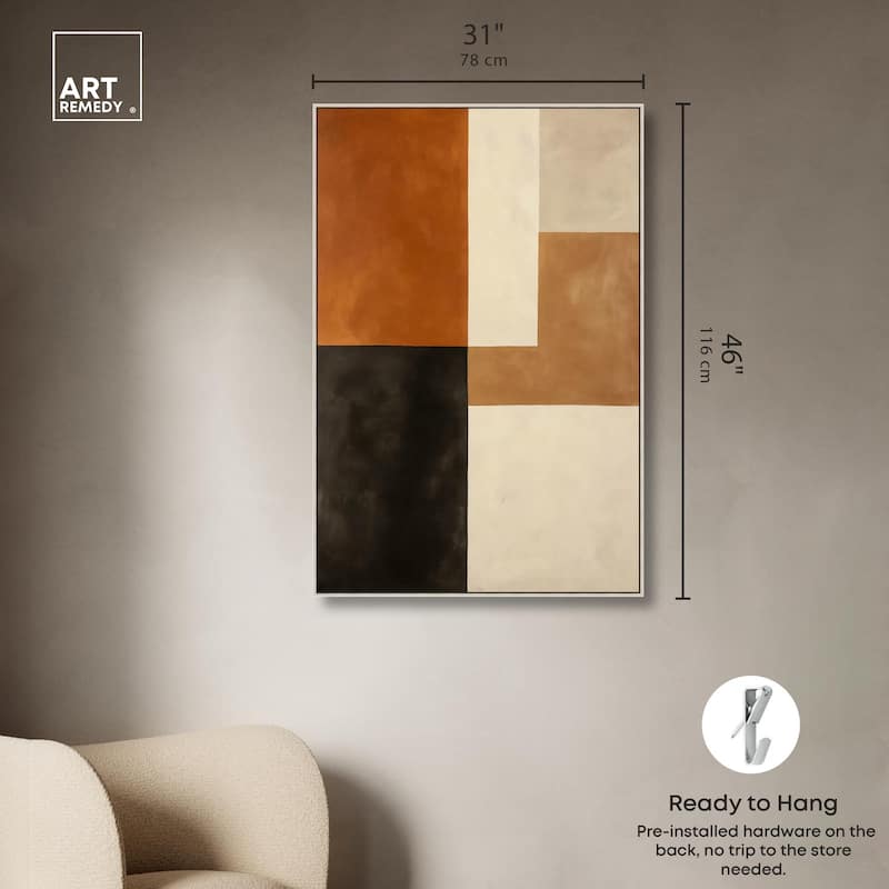 Tonal Grid II Canvas by Art Remedy