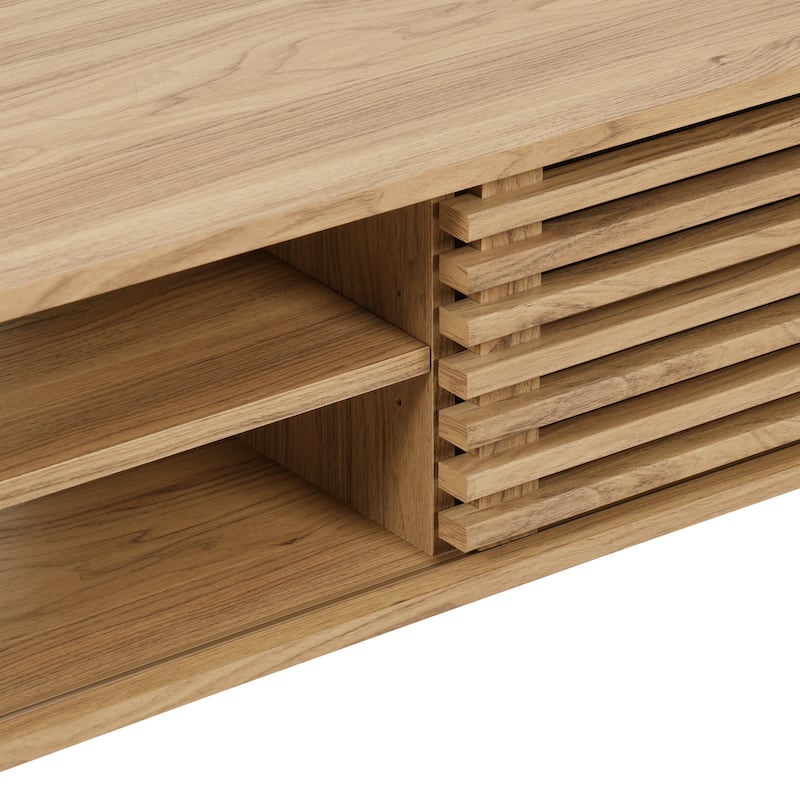 NPD Furniture Wilson 58 Inch Slat Low TV Stand