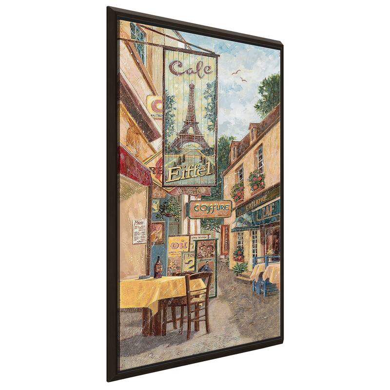 "Shopping in Paris I" Print on Floating Canvas