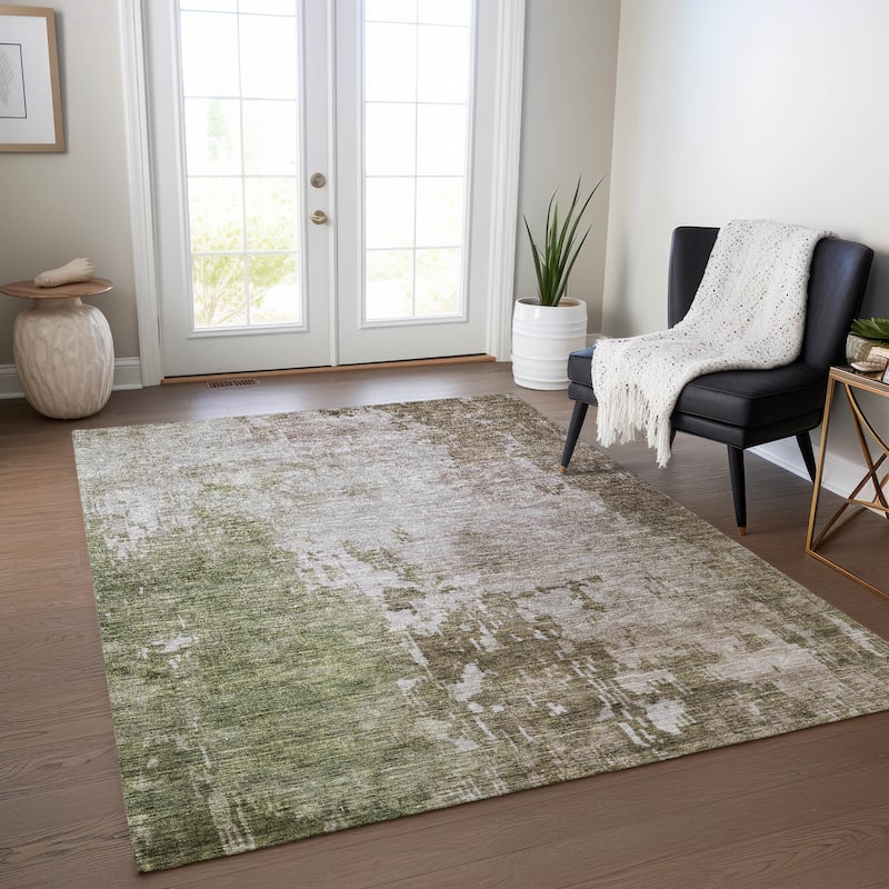 Machine Washable Indoor/ Outdoor Chantille Rug - Brown - 2'6" x 3'10"