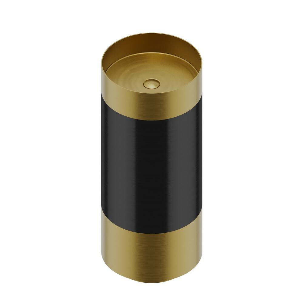 Karran USA CCP300 Cinox 15" Circular Stainless Steel Pedestal Bathroom