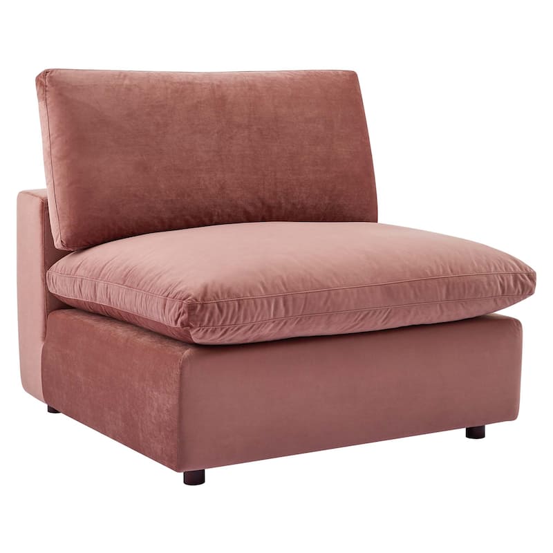 Commix Down Filled Overstuffed Velvet 6-Piece Sectional Sofa