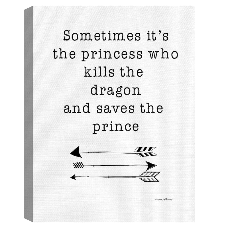 Sometimes It's the Princess Canvas Art Print