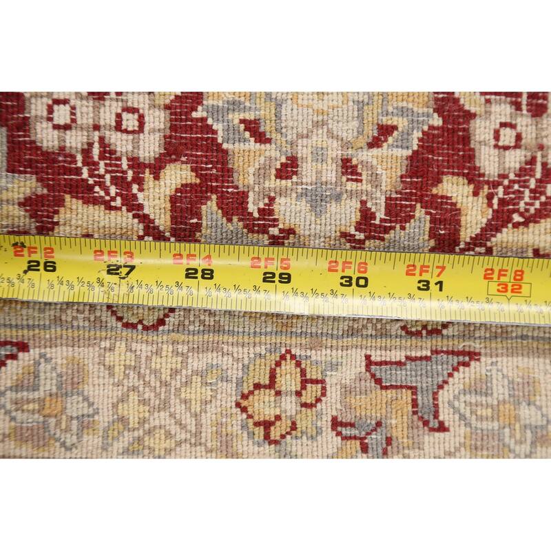 Vegetable Dye Tabriz Oriental Floral Area Rug Hand-knotted Wool Carpet - 6'4" x 10'6"