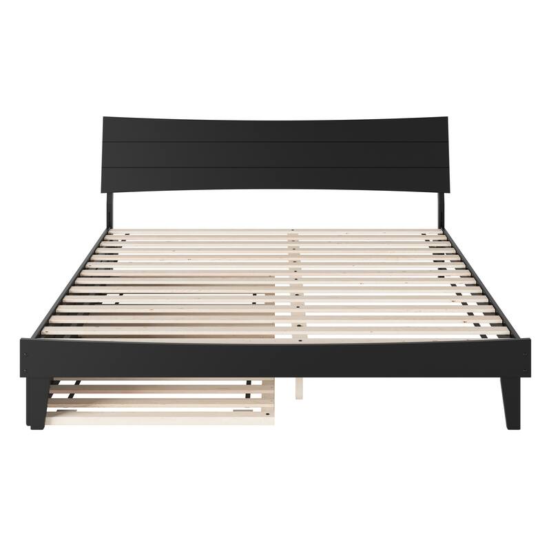 Phoenix Wood Platform Bed with Trundle