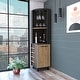 preview thumbnail 1 of 3, Leah Modern 10-cubby Wine Bar Cabinet - N/A Black Wengue / Pine