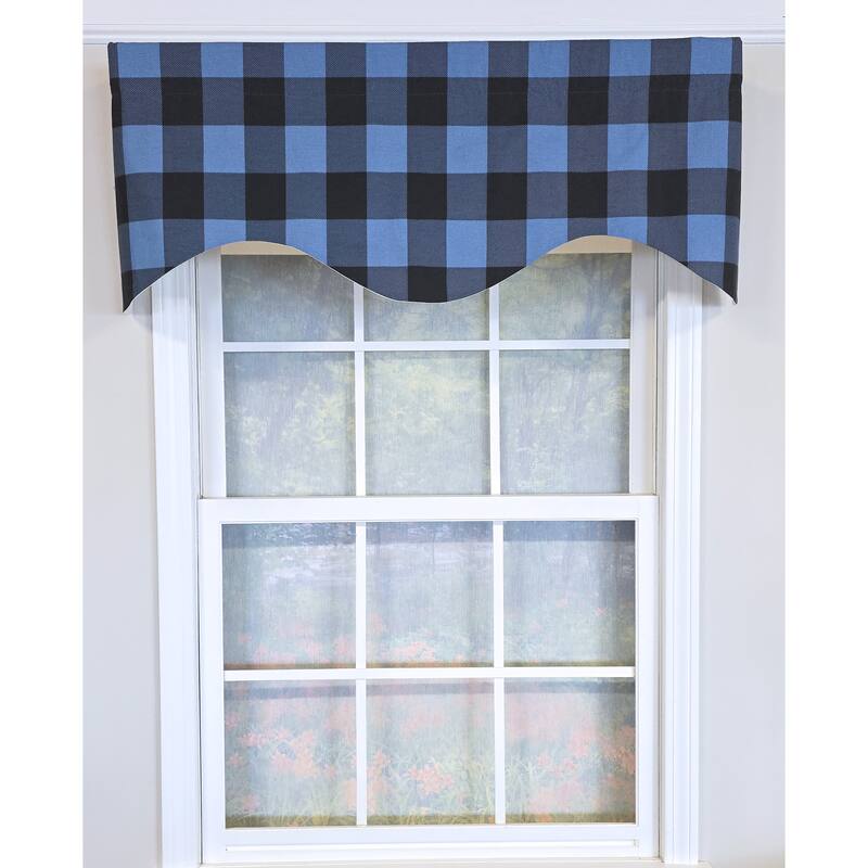 RLF Home Barnyard Check Cornice Valance