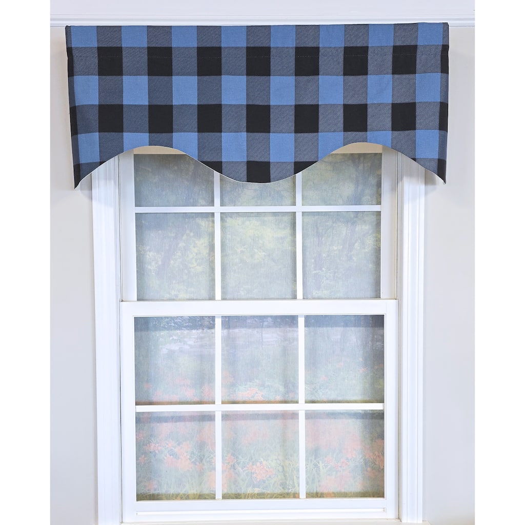 RLF Home Barnyard Check Cornice Valance