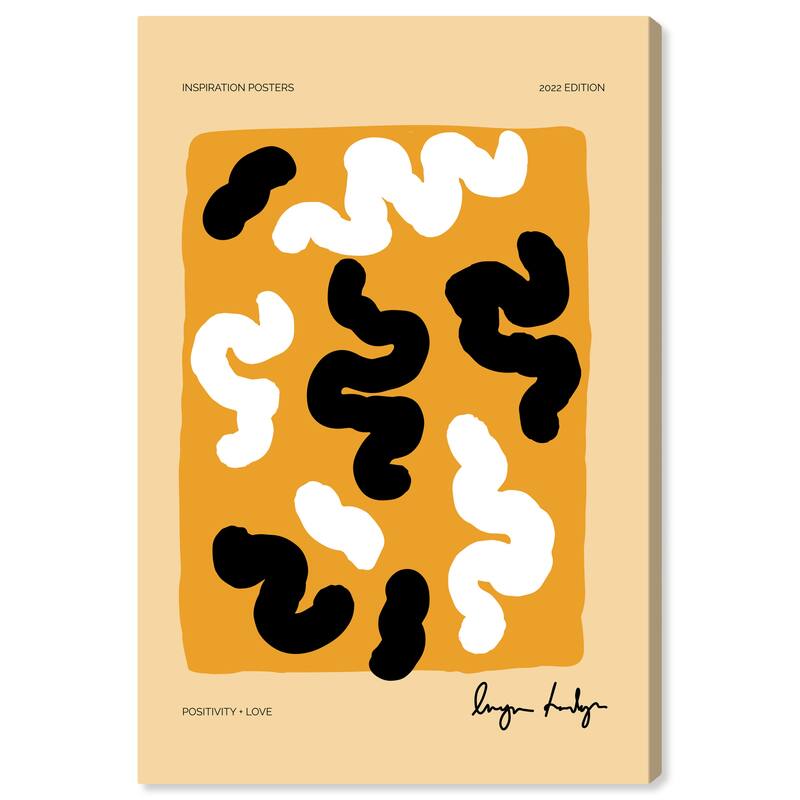Wynwood Studio Canvas Abstract Like Macaroni Cheetos Yellow and Modern & Contemporary Wall Art Canvas Print