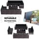 preview thumbnail 18 of 54, Kullavik 12 Pieces Outdoor Patio Furniture Set Sectional Rattan Sofa Set with Tempered Glass Table