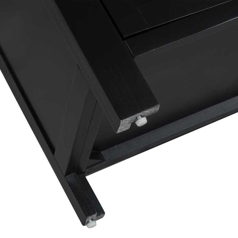 4-Door Wooden Sideboard Cabinet, Large Capacity Kitchen Buffet Cabinet, Entryway Table with Adjustable Shelves