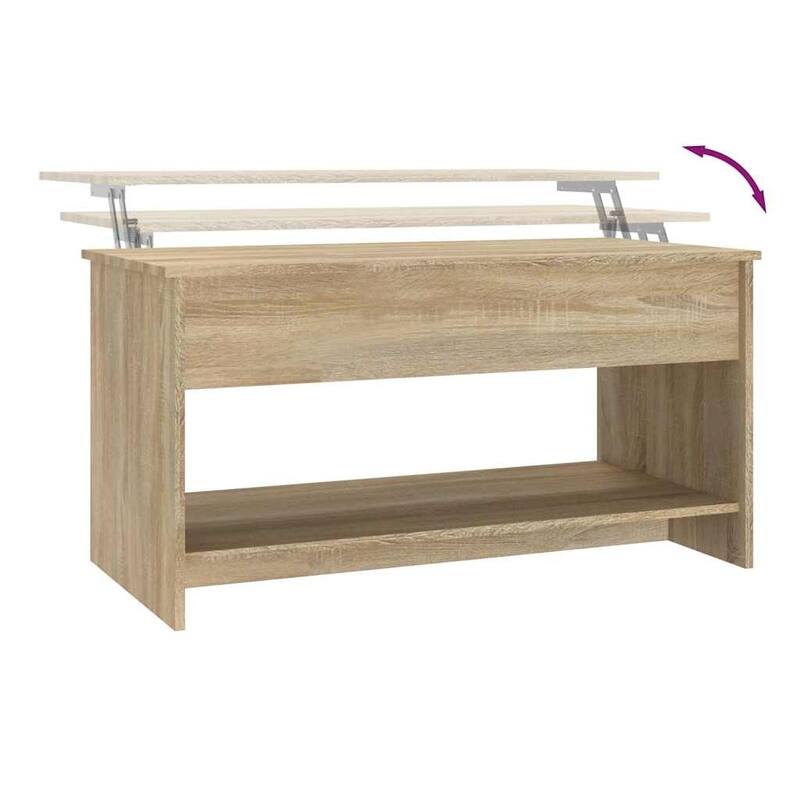 vidaXL Coffee Table Lift Top End Table Accent Side Sofa Table Engineered Wood - 40.2" x 19.7" x 20.7"