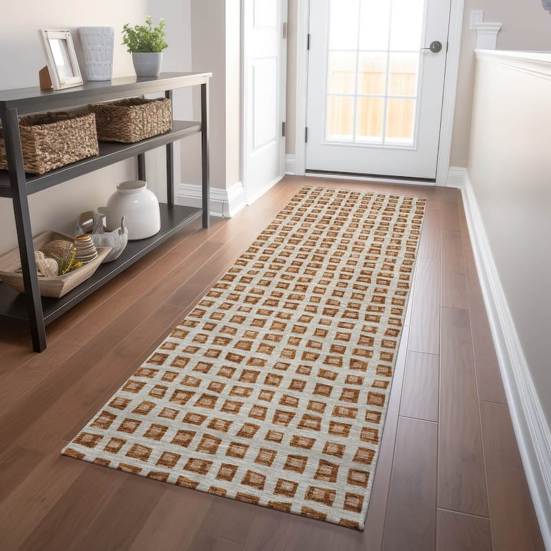Premium Washable Super Soft Modern Contemporary Mayfield Rug - Paprika - 2' 3" x 7' 6" - Runner