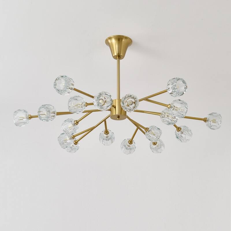 Modern Sputnik Crystal Chandelier Gold Glam Crystal Chandelier Pendant Light