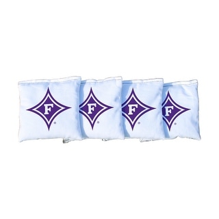 Furman University White Cornhole Bags