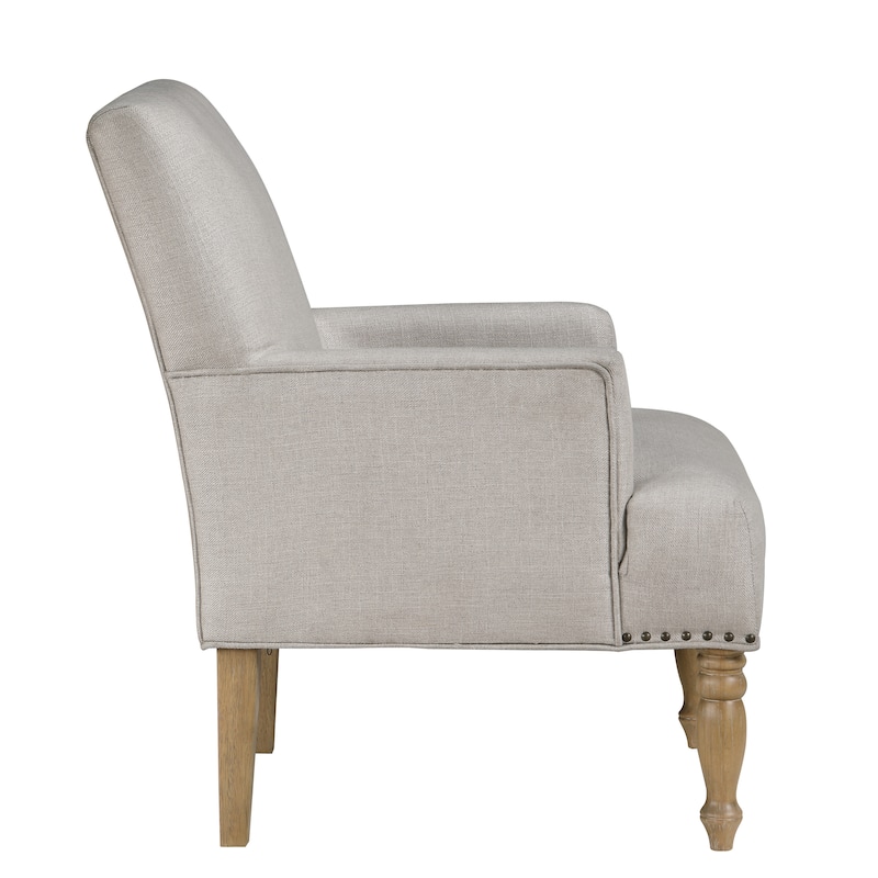 Aria Beige Fabric Arm Chair by Greyson Living