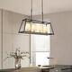 preview thumbnail 2 of 6, Modern Industrial 4-Light Gold Linear Chandeliers with Removable Fabric Shades - 28.5"L x 9"W x 19"H