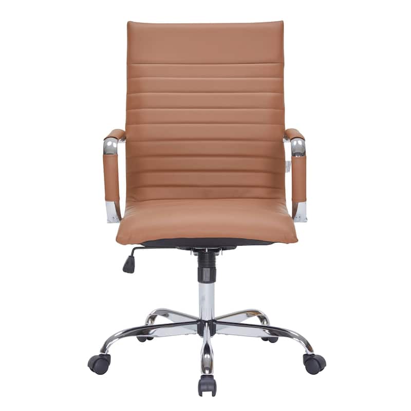 Harris High-Back Leather Executive Office Chair with Metal Frame, Adjustable Height, Tilt Lock, and Swivel for Home/Workspace