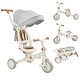 preview thumbnail 1 of 12, 7 in 1 Baby Tricycle with Removable and Adjustable Parent Handle White