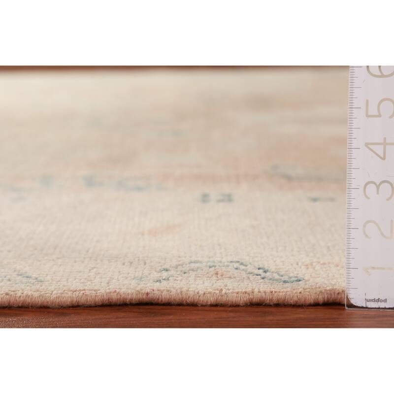 Hand Knotted Oriental 100% Wool Carpet Transitional All-Over Oranges & Rust Oushak Area Rug - 8' 11'' X 6' 0''