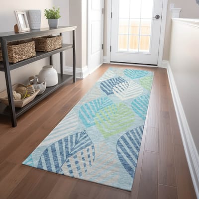 Premium Washable Super Soft Farmhouse Leaves Mayfield Rug