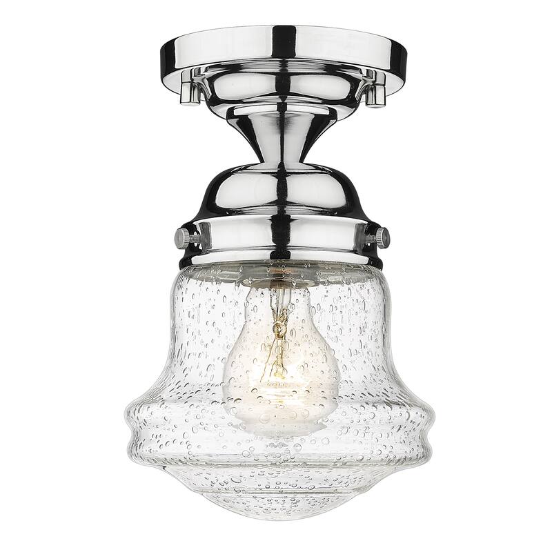 Vaughn 1 Light 6 inch Chrome Flush Mount Light