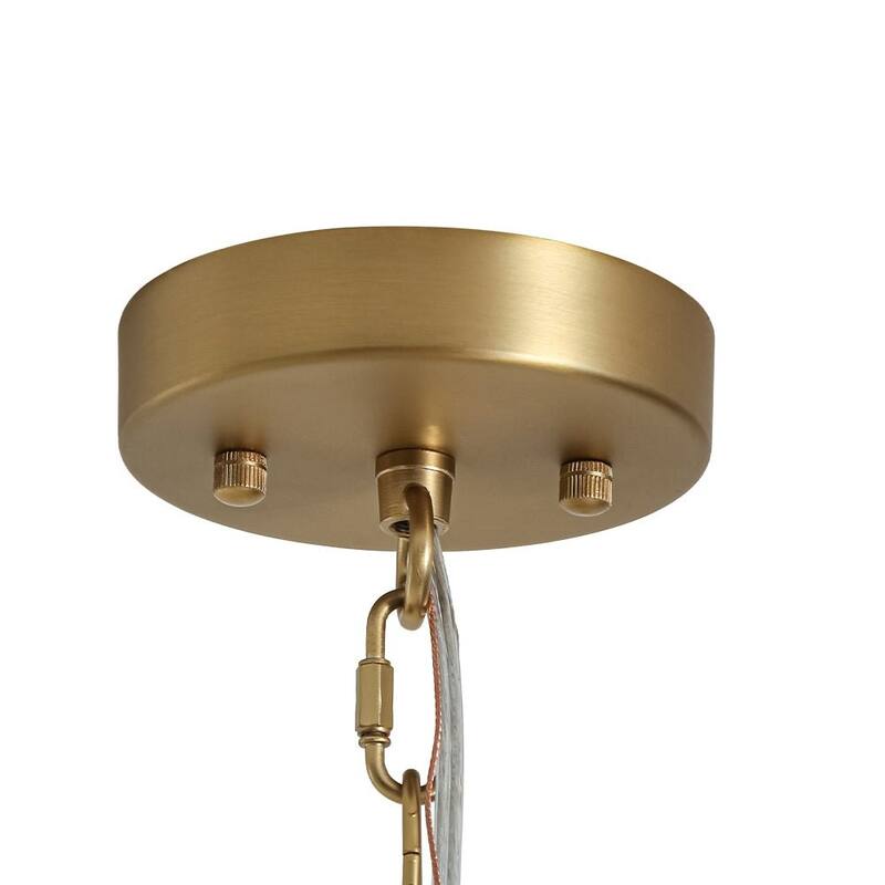 Modern Farmhouse 4-Light Drum Linen Shade Chandelier - 17.7 in