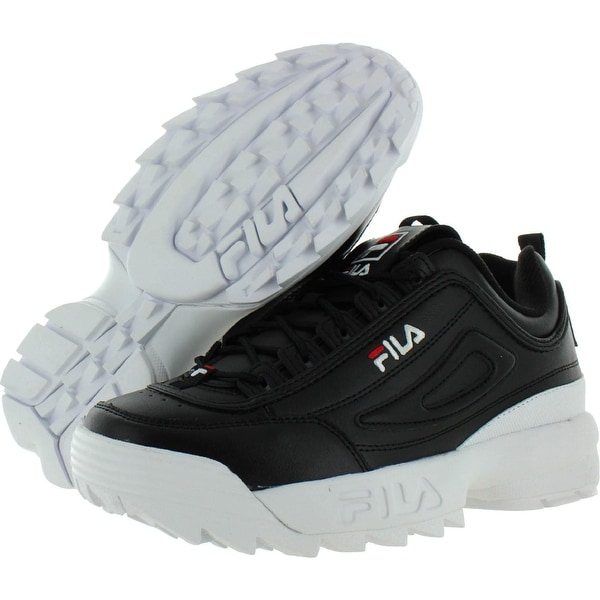 fila black leather shoes